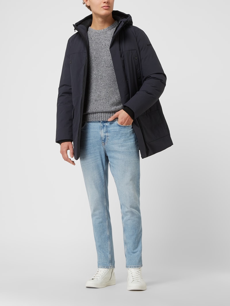 Pullover mit Rundhalsausschnitt in mittelgrau