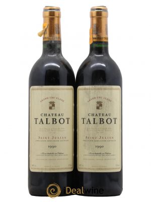 Château Talbot 4ème Grand Cru Classé  1990 - Lot de 2 Bouteilles