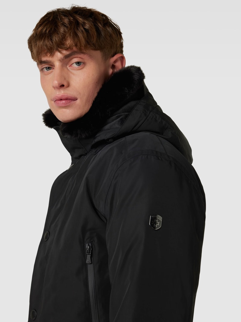 Funktionsjacke mit Reißverschlusstaschen Modell 'HALIFAX' in schwarz