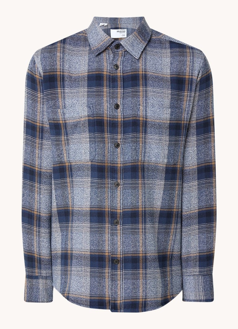 Camicia-giacca da uomo Selected Grindle Classic Fit in misto cotone biologico con tasche sul petto