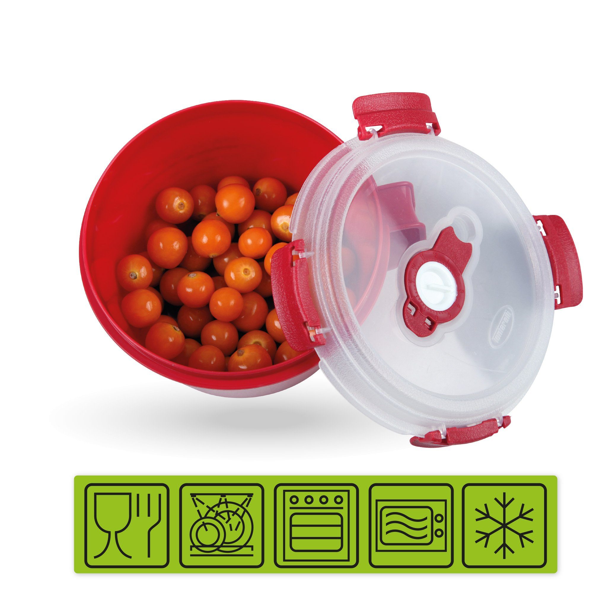 Tontarelli Frischhaltedose Frühstücksschale 0,85 L, Kunststoff, (1-tlg), Vorratsdose für Lebensmittel - Aufbewahrungsbox luftdicht - Meal Prep