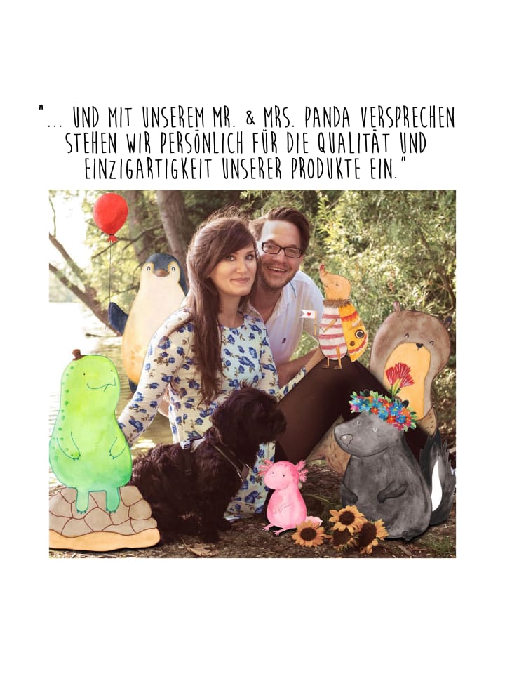Mr. & Mrs. Panda Damen Portemonnaie Katze Sitzen mit Spruch in Weiß günstig kaufen onesize