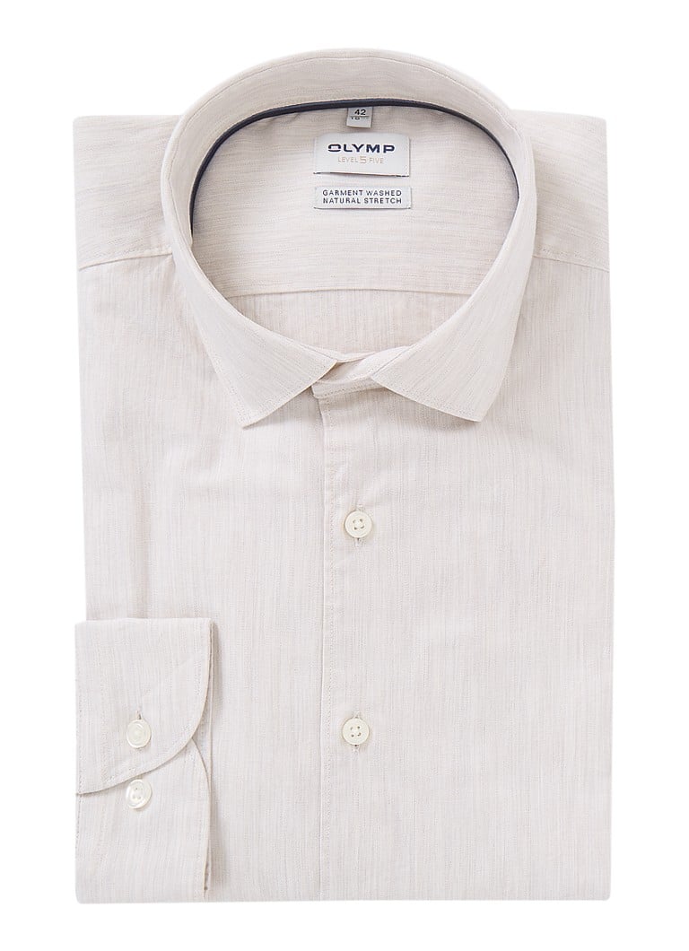 Košile Olymp Level Five slim fit s melanžovým vzorem