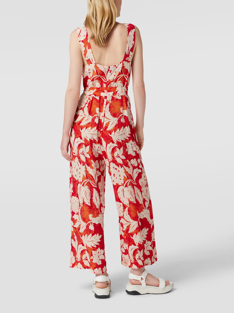 Jumpsuit mit floralem Allover-Muster Modell 'Nora' in orange