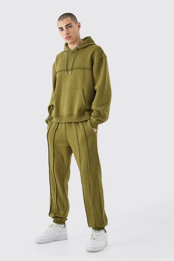 Kastiger Oversize Trainingsanzug mit Naht-Detail