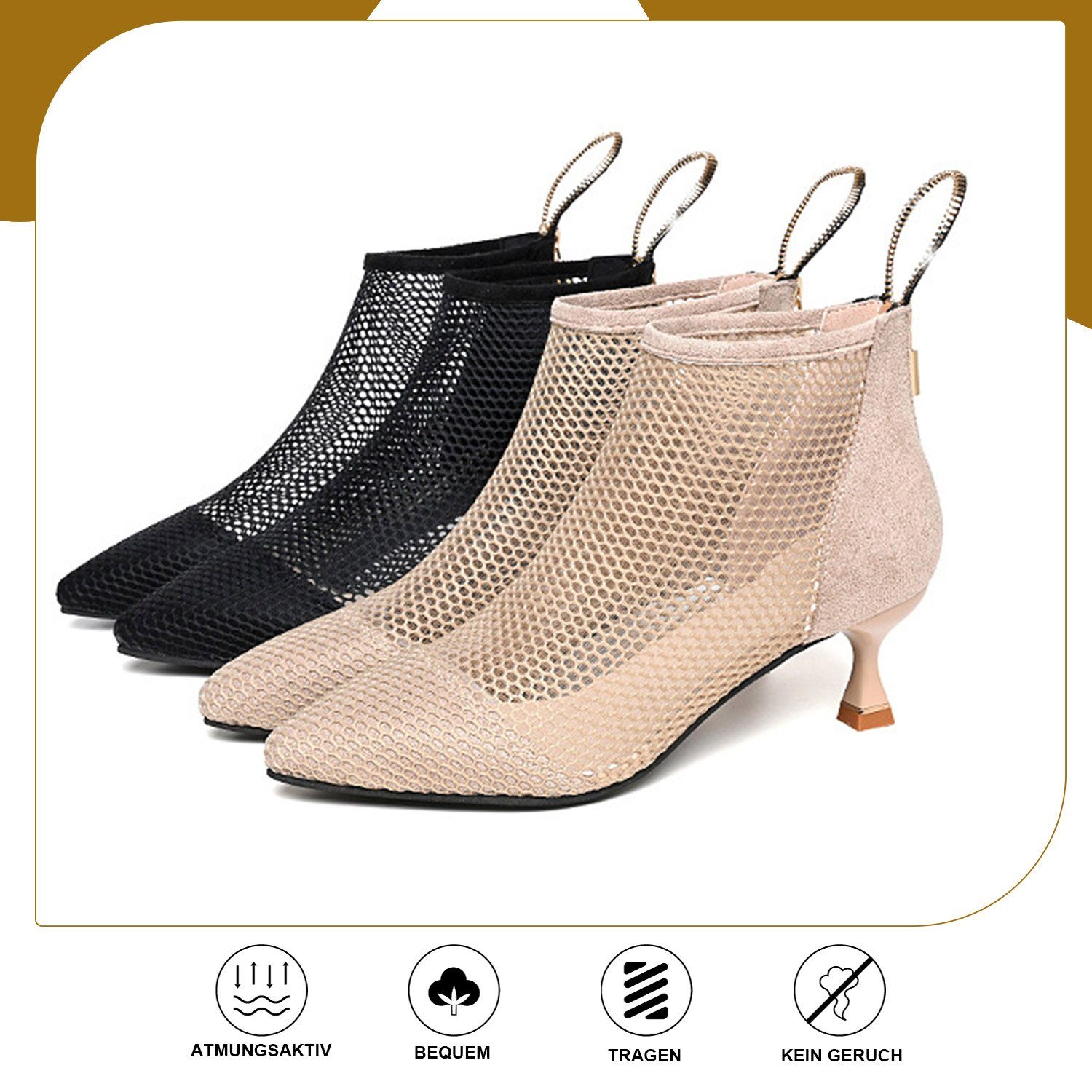 Daisred High Heels Tanzstiefel Stiefeletten Schaftsandalen Tanzschuhe Pumps
