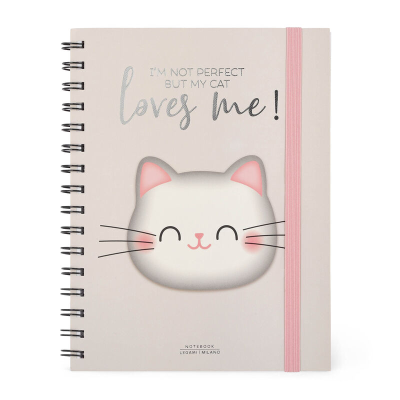 Caderno pautado - Grande - Encadernação em espiral - Formato A5