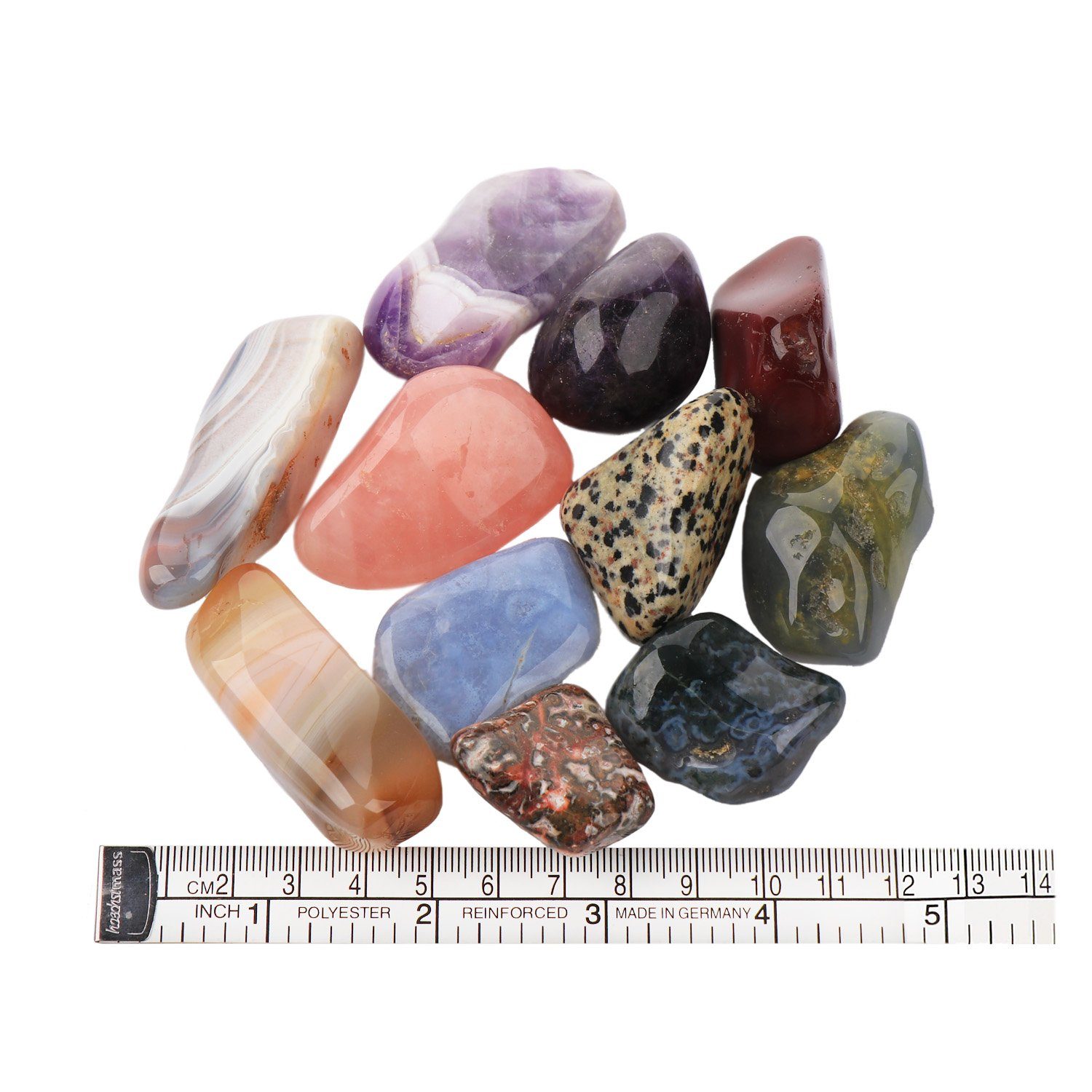 NKlaus Mineralstein 300g Afrika Mix Trommelsteine Handschmeichler 25 -