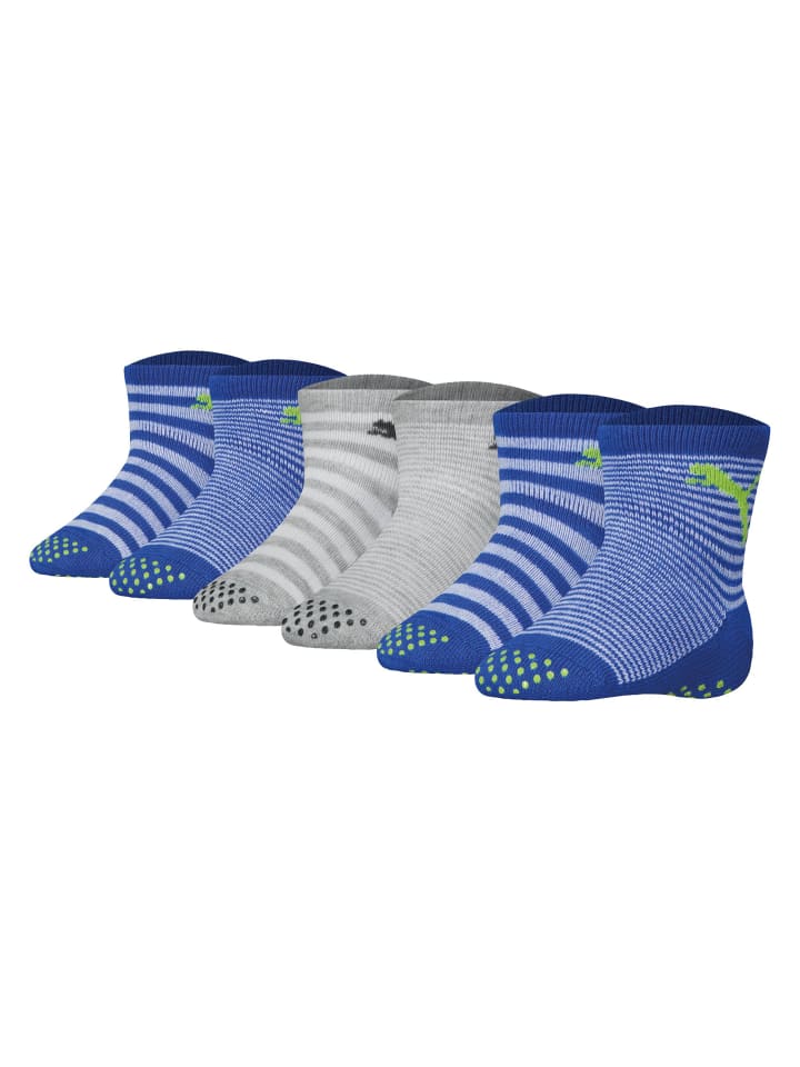 Puma Socken 6er Pack in Grau/Blau günstig kaufen
