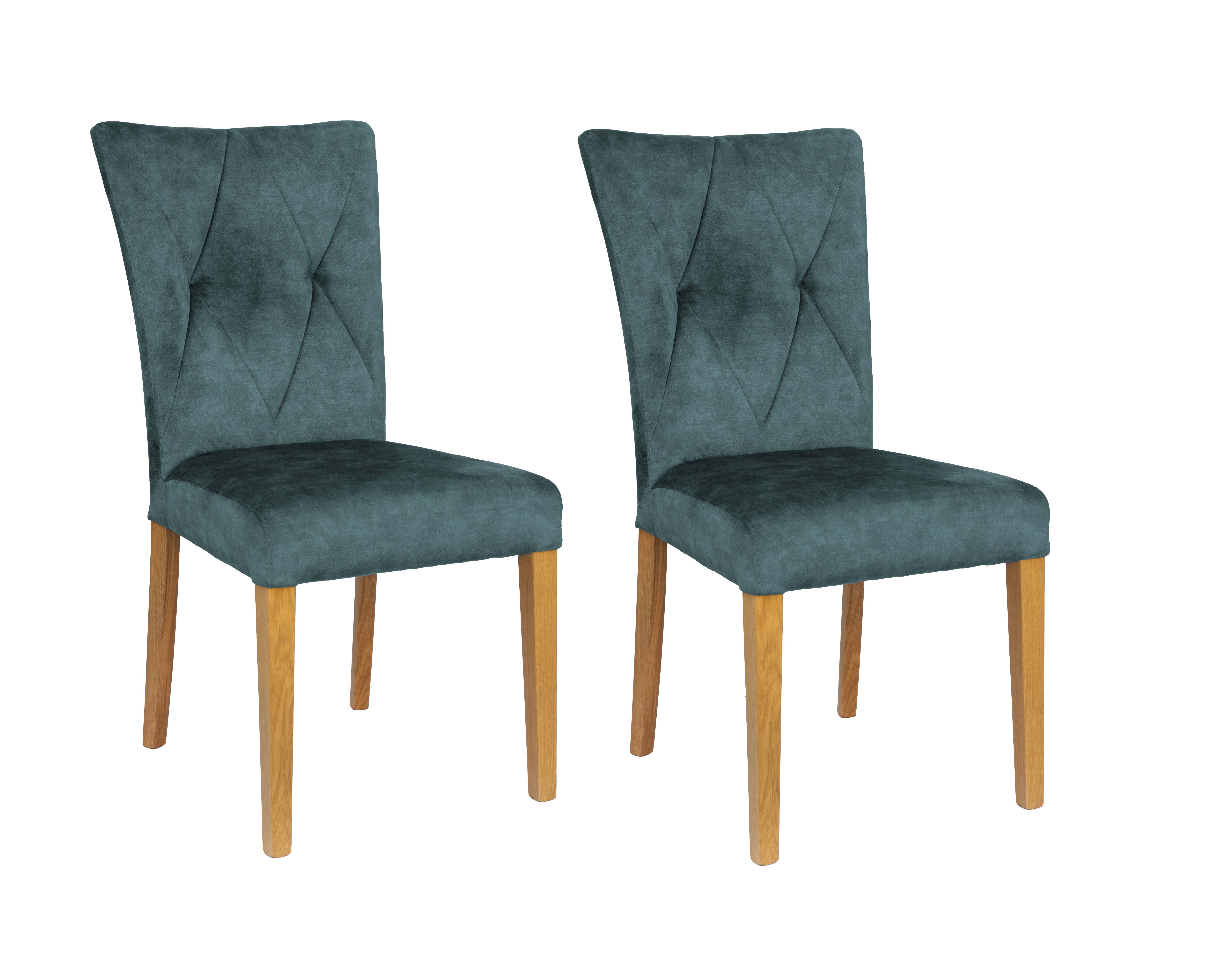 Home affaire 4-Fußstuhl Diamond (Set, 2 St), Sitz und Ruecken gepolstert