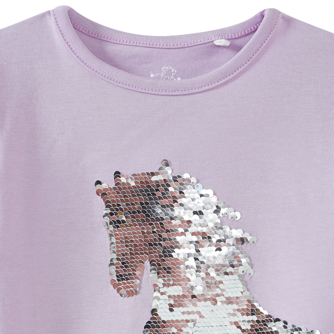 Mädchen T-Shirt mit Wendepailletten