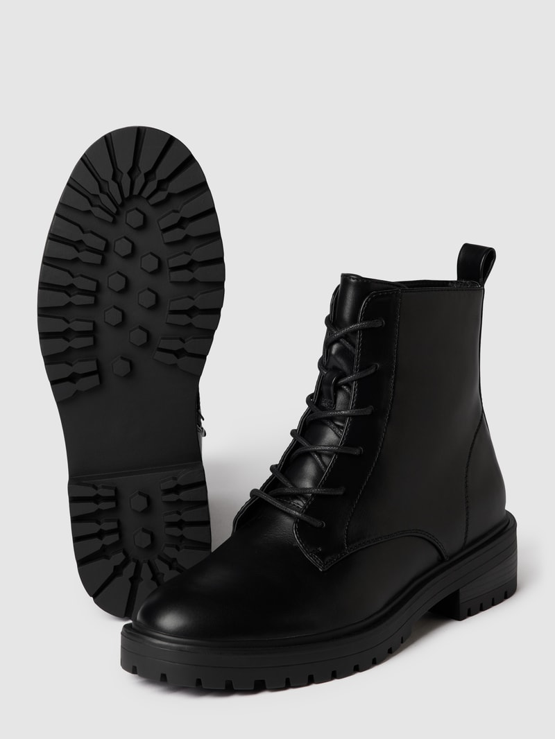 Bikerboots mit seitlichem Reißverschluss Modell 'Bold' in schwarz