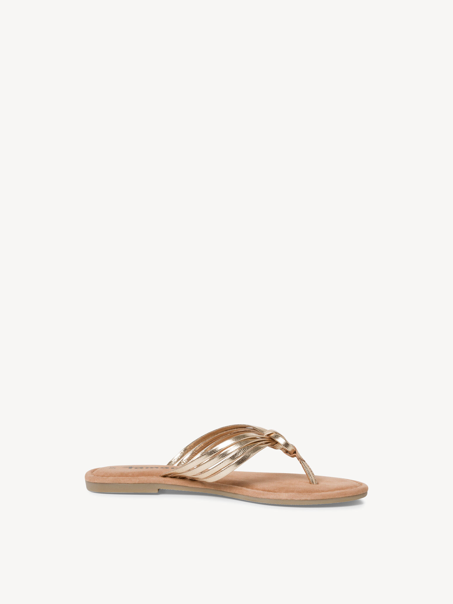 Mule en cuir - métallique