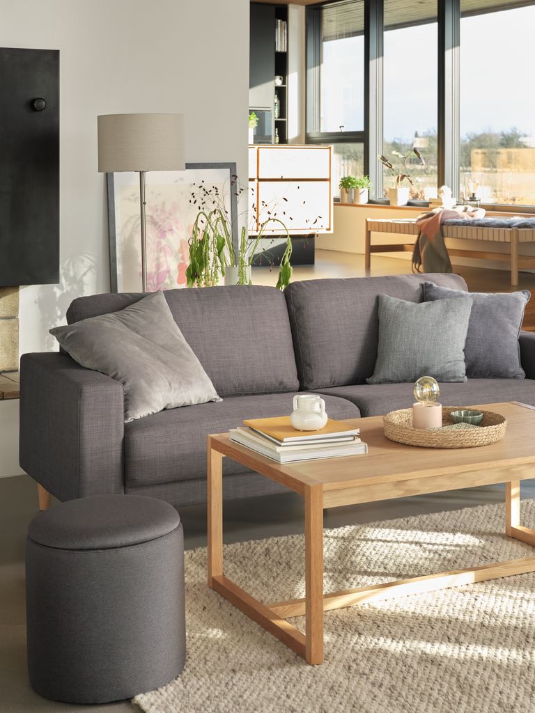 EGENSE 3-seater sofa EGENSE in dark gray