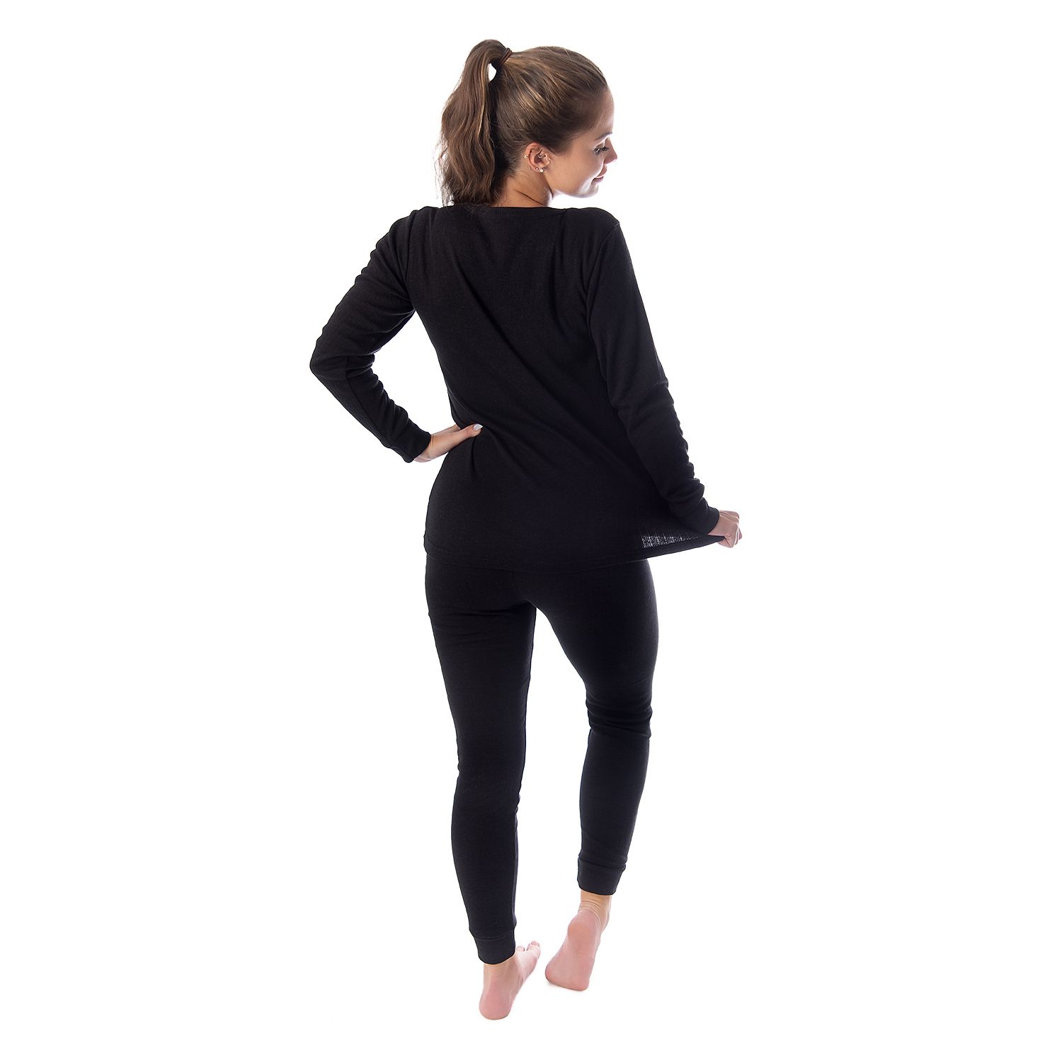 Black Snake Cozy Black 2er-Pack Damen Thermounterwäsche Set