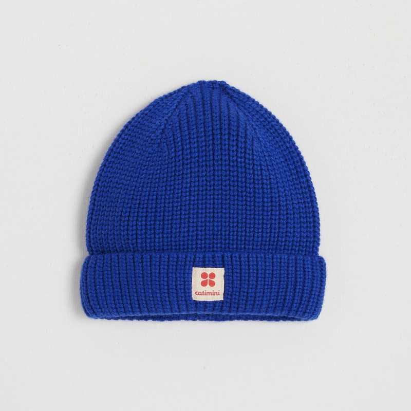 Bonnet bébé garçon bleu côtelé Catimini
