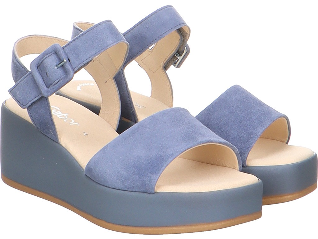 GABOR Komfort Sandalen blau Gabor Fashion Plateau Sandale 24.531.18