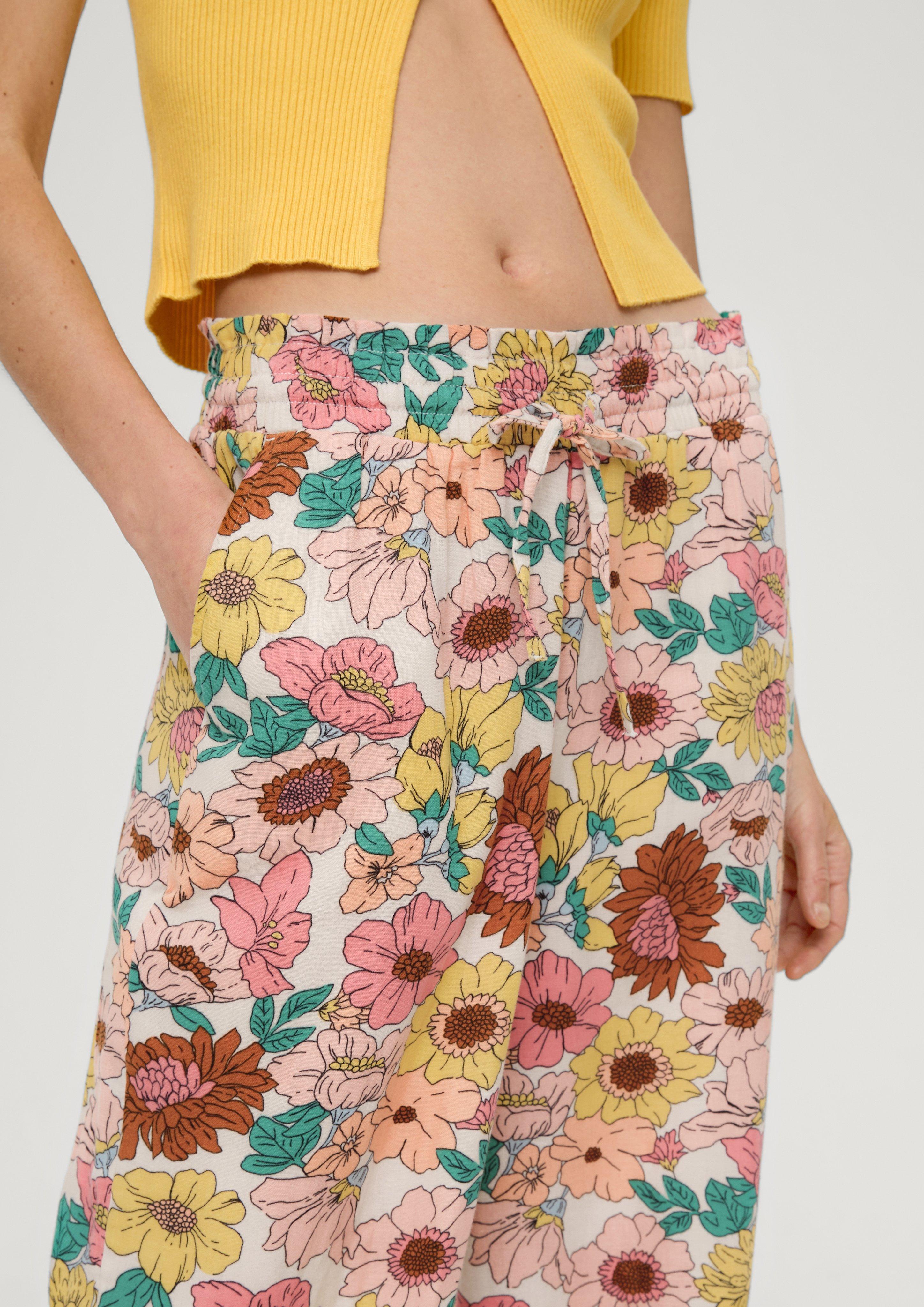 Loose: Hose mit floralem Print  2131202-08A0