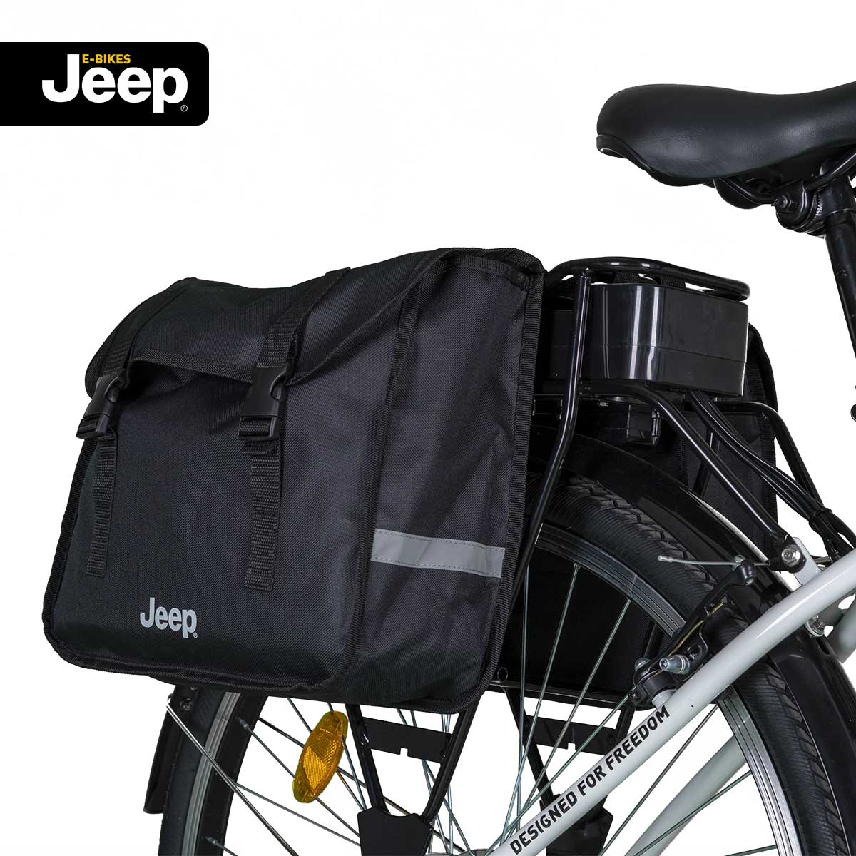 Jeep E-Bikes doppelte Gepäckträger-Tasche