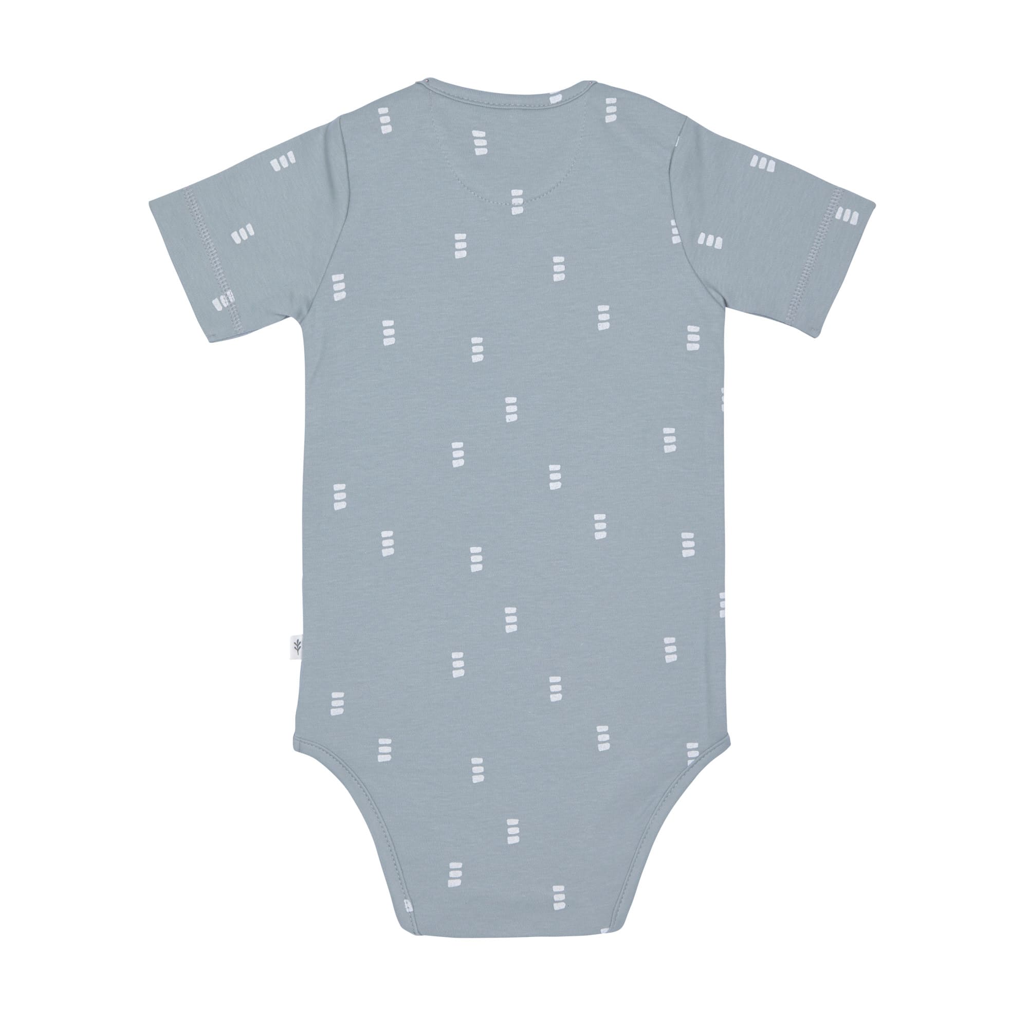 Baby Body kurzarm - Bio Baumwolle, Blocks, Hellblau