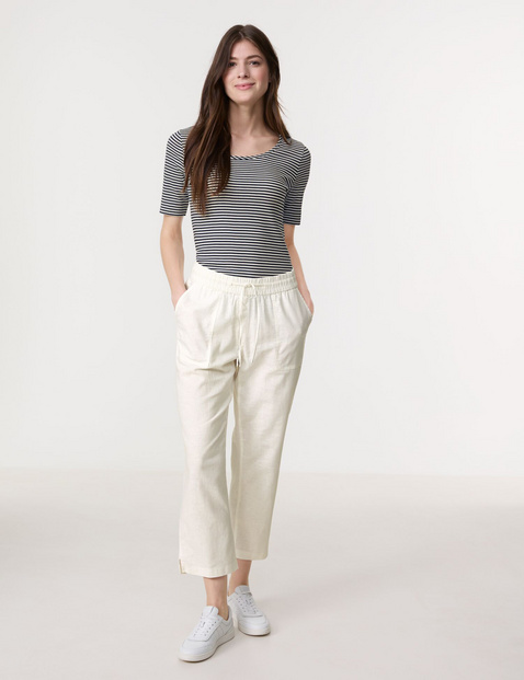 Schlupfhose Easy Fit aus Baumwoll-Leinen