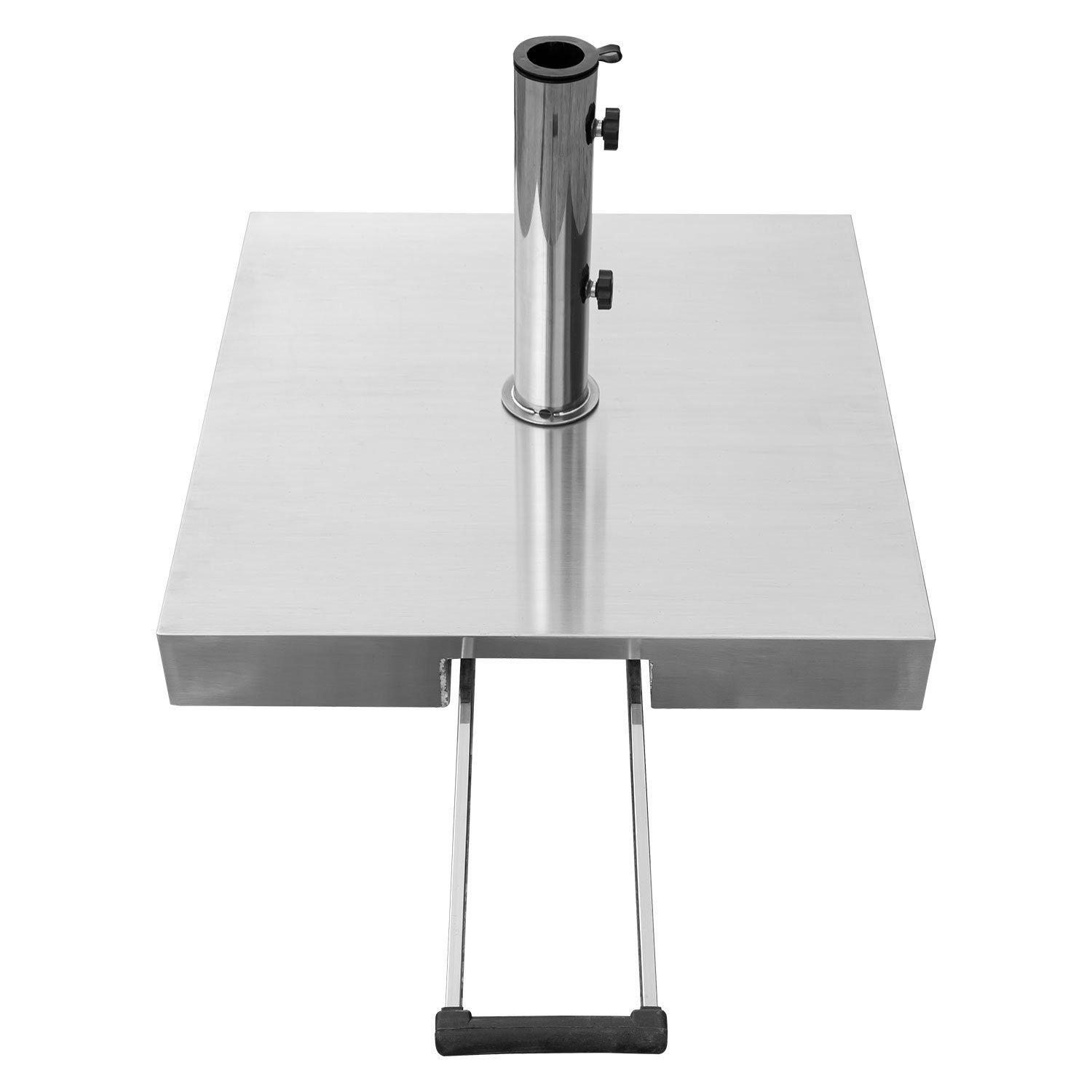 anndora Betonschirmständer Sonnenschirmständer rollbar mit Handgriff max. 48mm + Edelstahlhaube