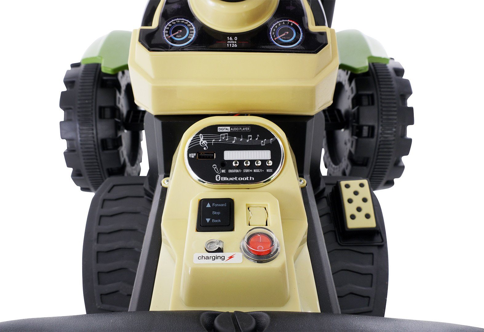 Actionbikes Motors electric children's tractor children's electric tractor with trailer vehicle incl. remote control, load capacity 30 kg, (2-part), 30 kg payload - automatic brake - 2x 6 V motor - from 3 years