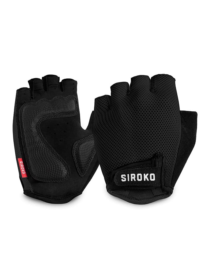Siroko Fahrrad-Funktionshandschuhe in Schwarz günstig kaufen