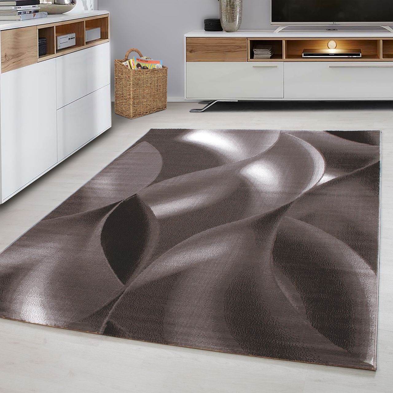Ayyildiz Teppich, PLUS 8008, BROWN, 280 x 370 cm