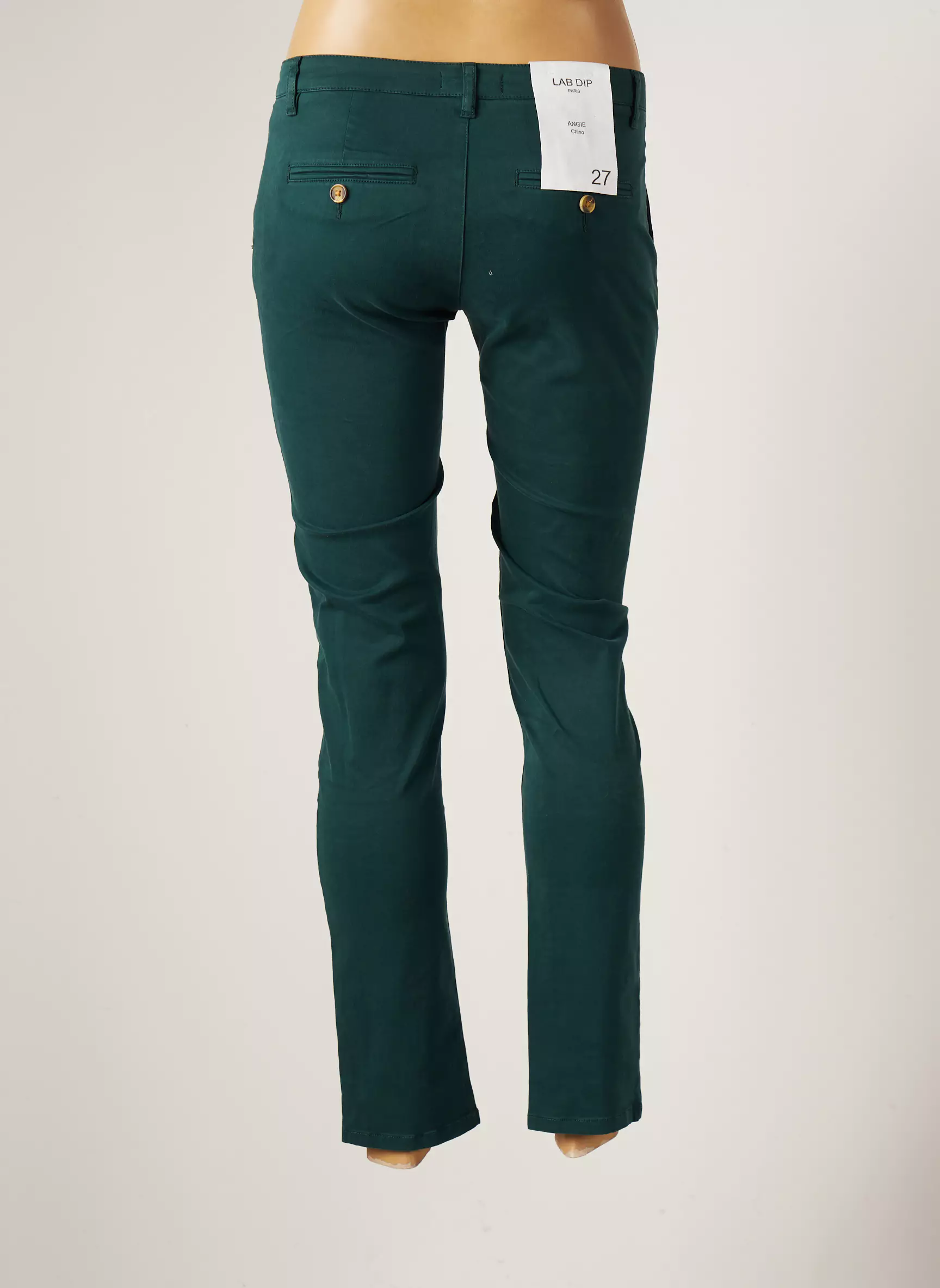 Lab Dip Paris Pantalons Slim Femme couleur vert