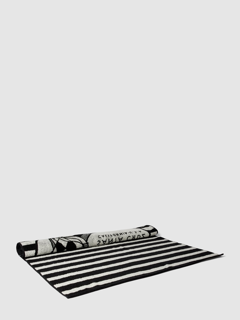 Handtuch mit Label-Print Modell 'SEAWATER' in schwarz