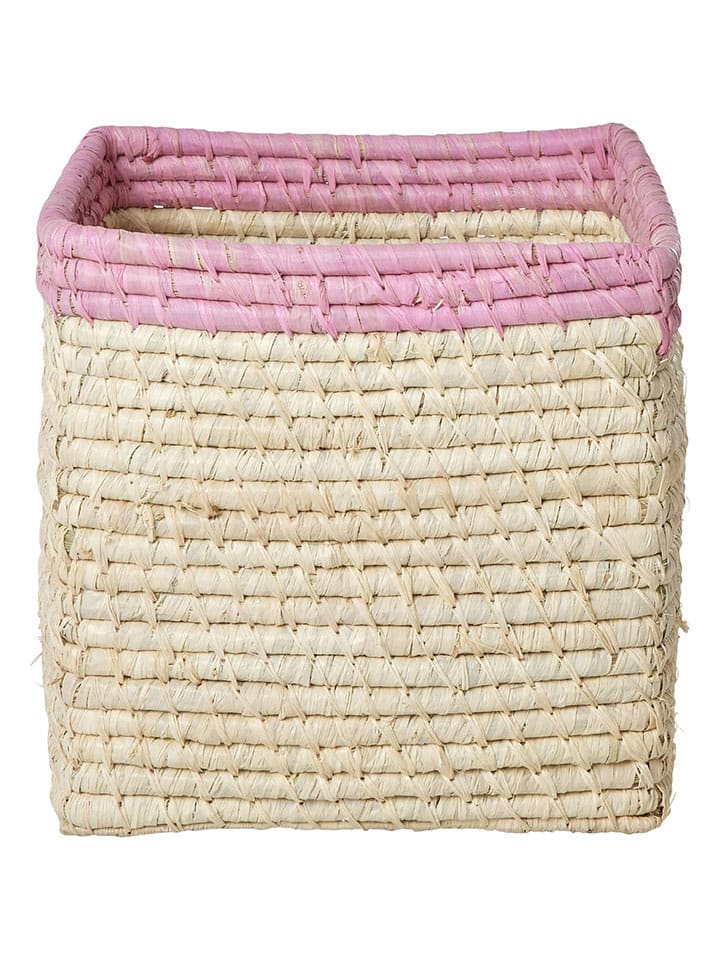 Rice Aufbewahrungskorb in Creme/ Pink - (B)20 x (H)20 x (T)20 cm günstig kaufen onesize