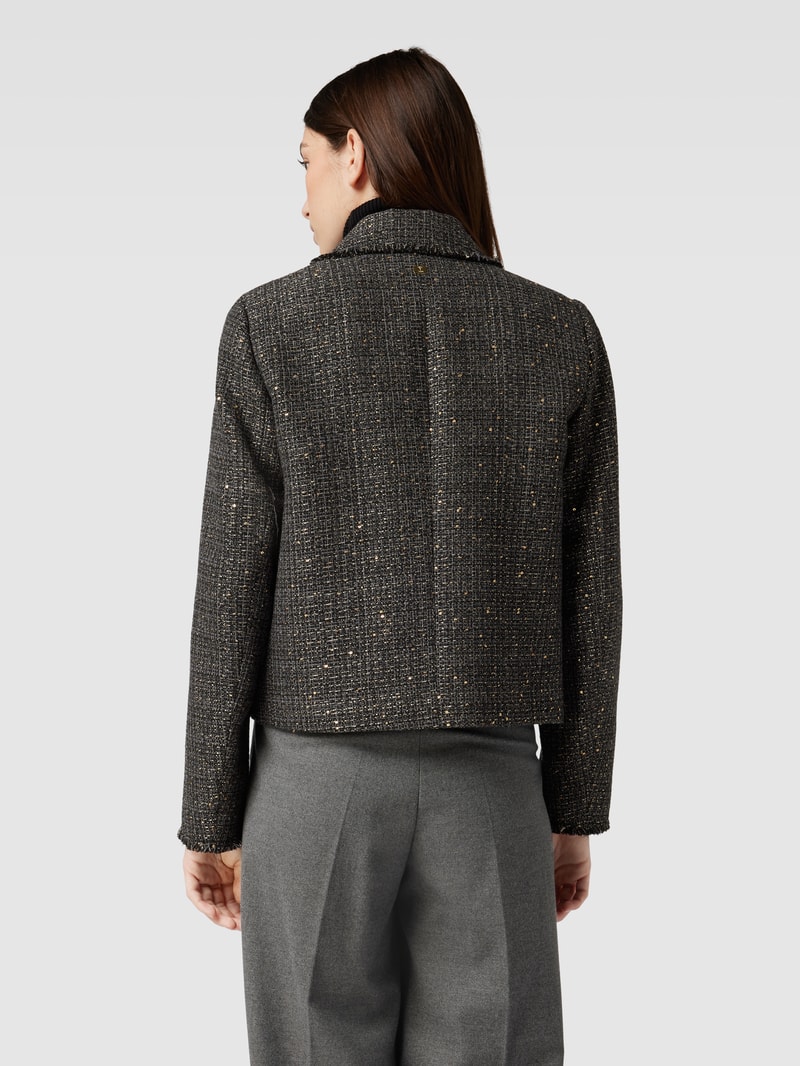 Blazer in Bouclé-Optik in black