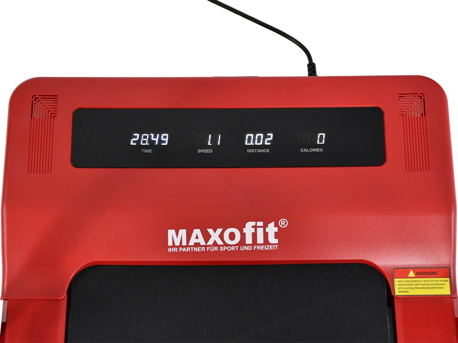 Maxofit Laufband Mini Walking Laufband MF-2 Schwarz mit Bluetooth-Lautsprecher