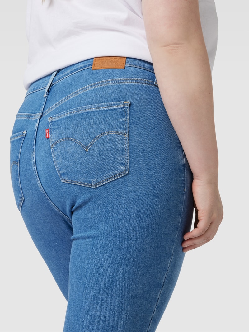 PLUS SIZE Skinny Fit Jeans mit Label-Patch in hellblau