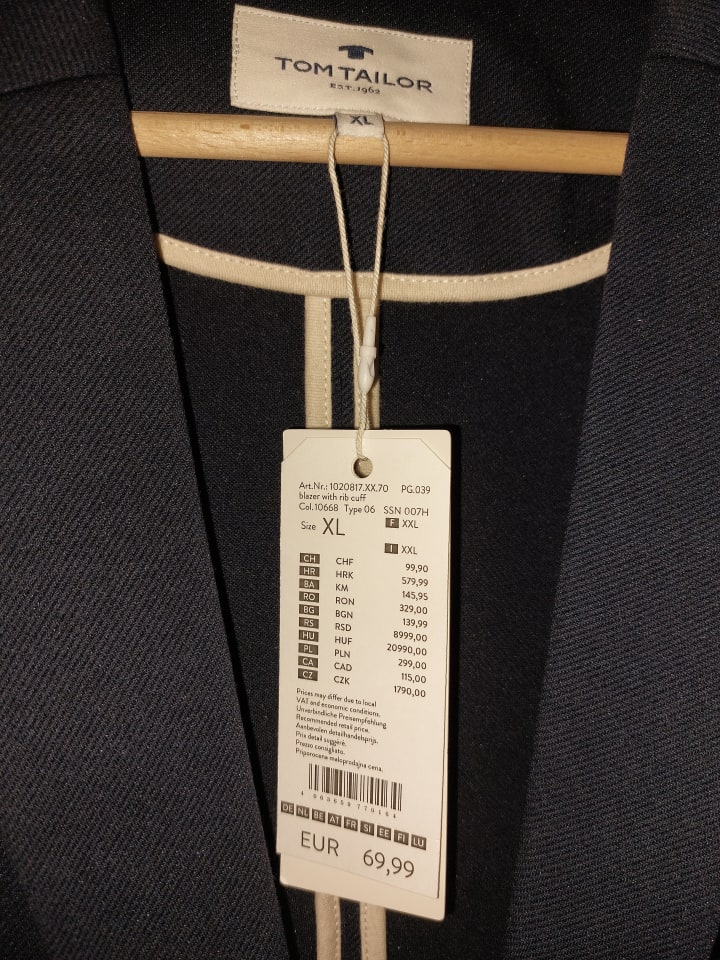 Tom Tailor Blazer in Dunkelblau günstig kaufen XL