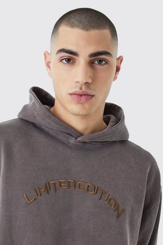 Bestickter Oversize Hoodie