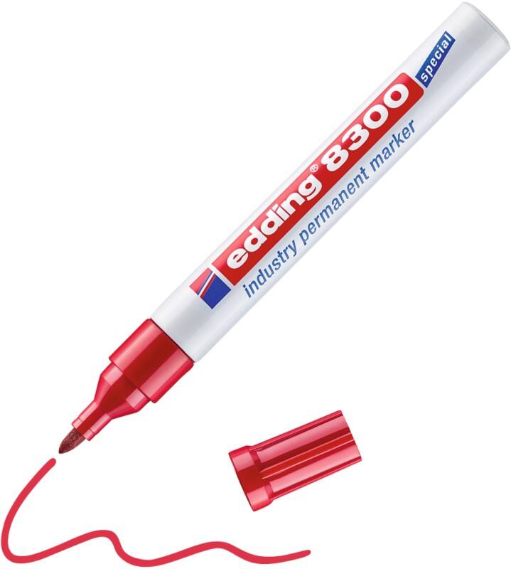 edding 8300 Permanentmarker Rot Mittel Rundspitze 1,5 - 3 mm