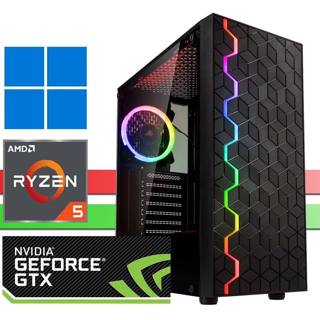 X-HARDWARE X-Gaming 5600G, GTX1650, 64GB RAM, 500GB NVMe, HDD, Win 11 Pro Business-PC (AMD Ryzen 5, GTX 1650, 64 GB RAM, 0 GB HDD, 500 GB SSD, Luftkühlung)