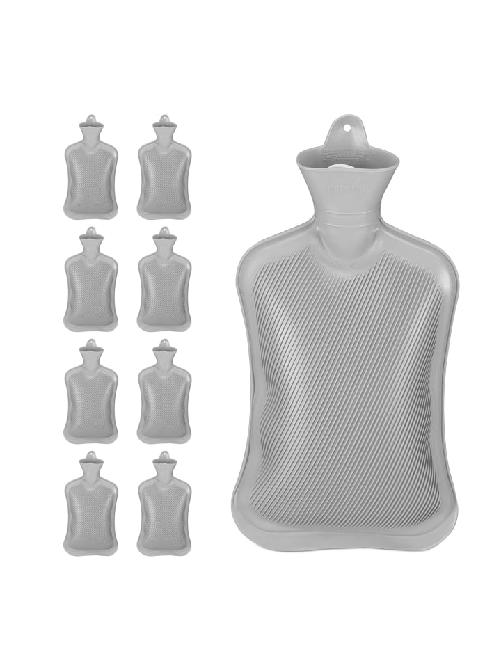 relaxdays 9x Wärmflasche in Grau günstig kaufen onesize