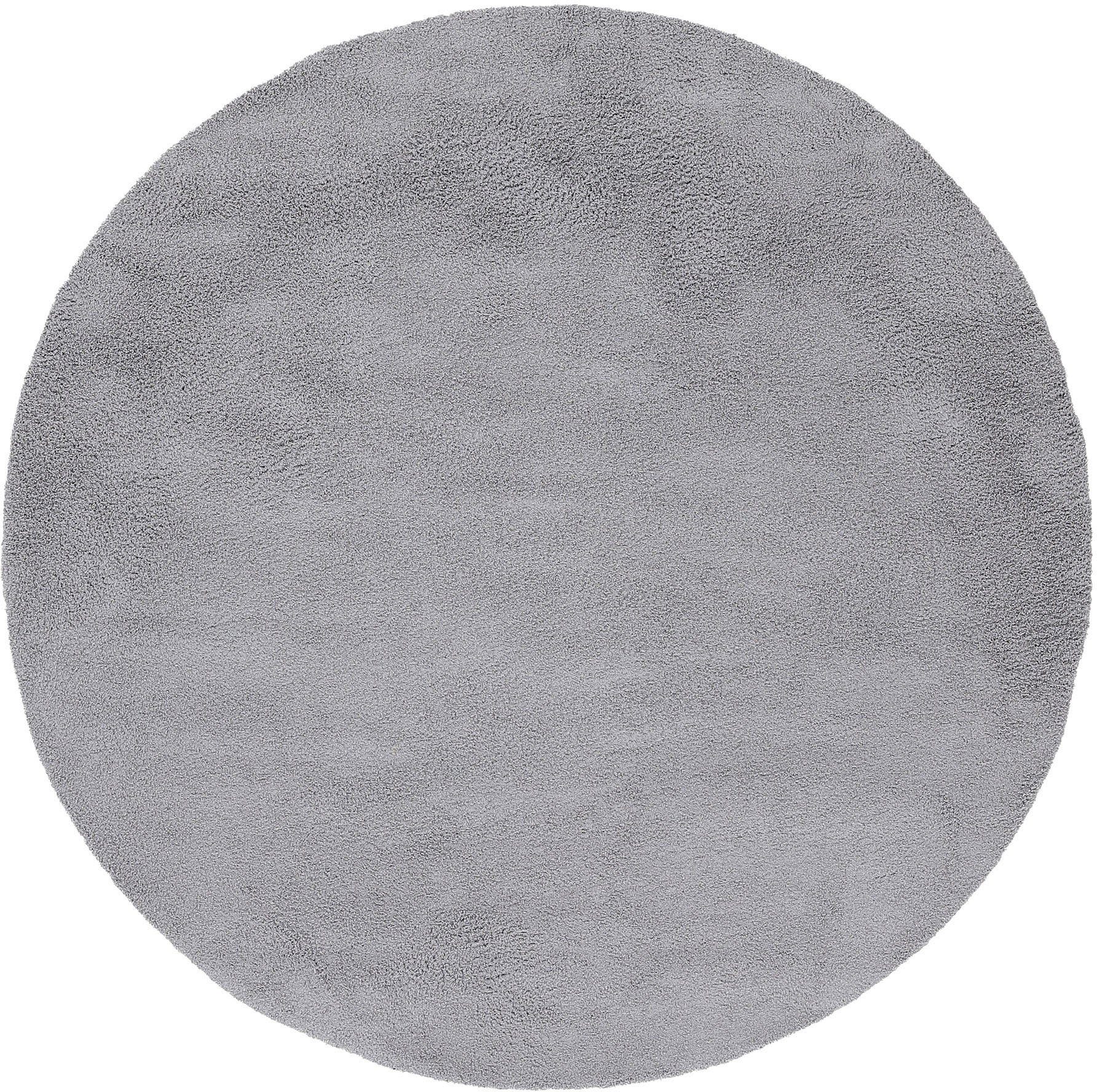 Teppich Silky, carpetfine, rund, Höhe: 20 mm, Shaggy, Langflor, uni, besonders weich, handarbeit