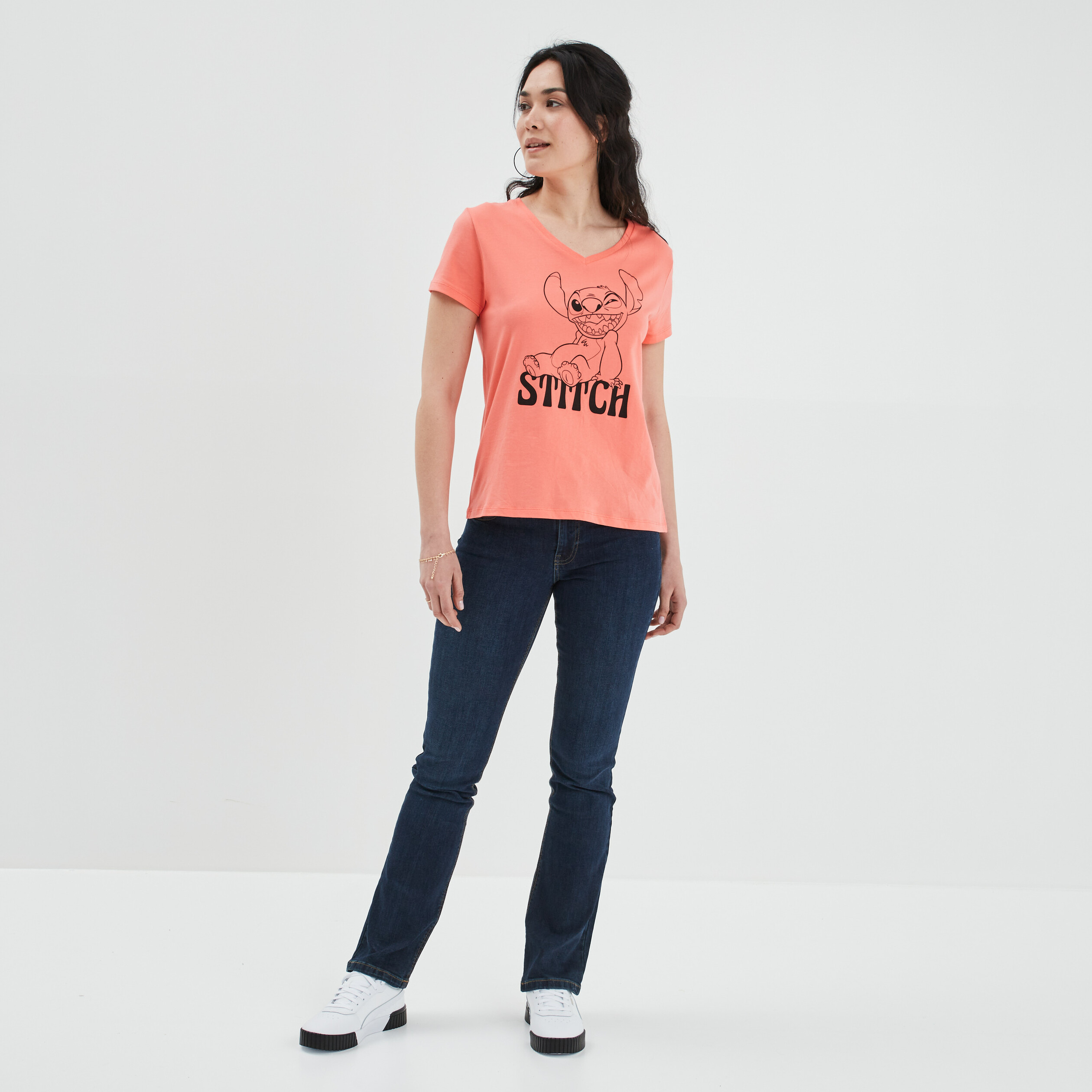 Jeans bootcut taille normale denim brut femme | La Halle