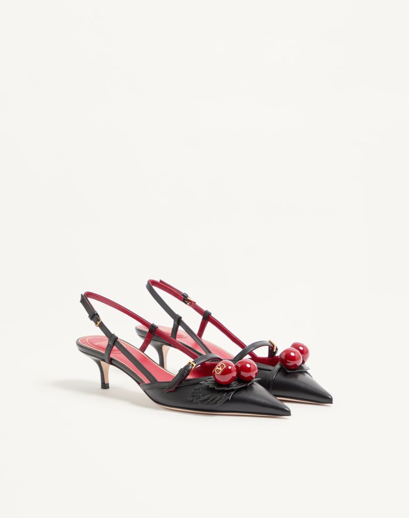 Sapatos de salto slingback Cherryfic de 45 mm em pele de cabra