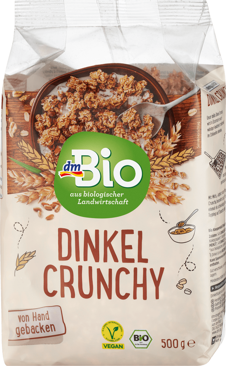 Müsli Crunchy, Dinkel, 500 g