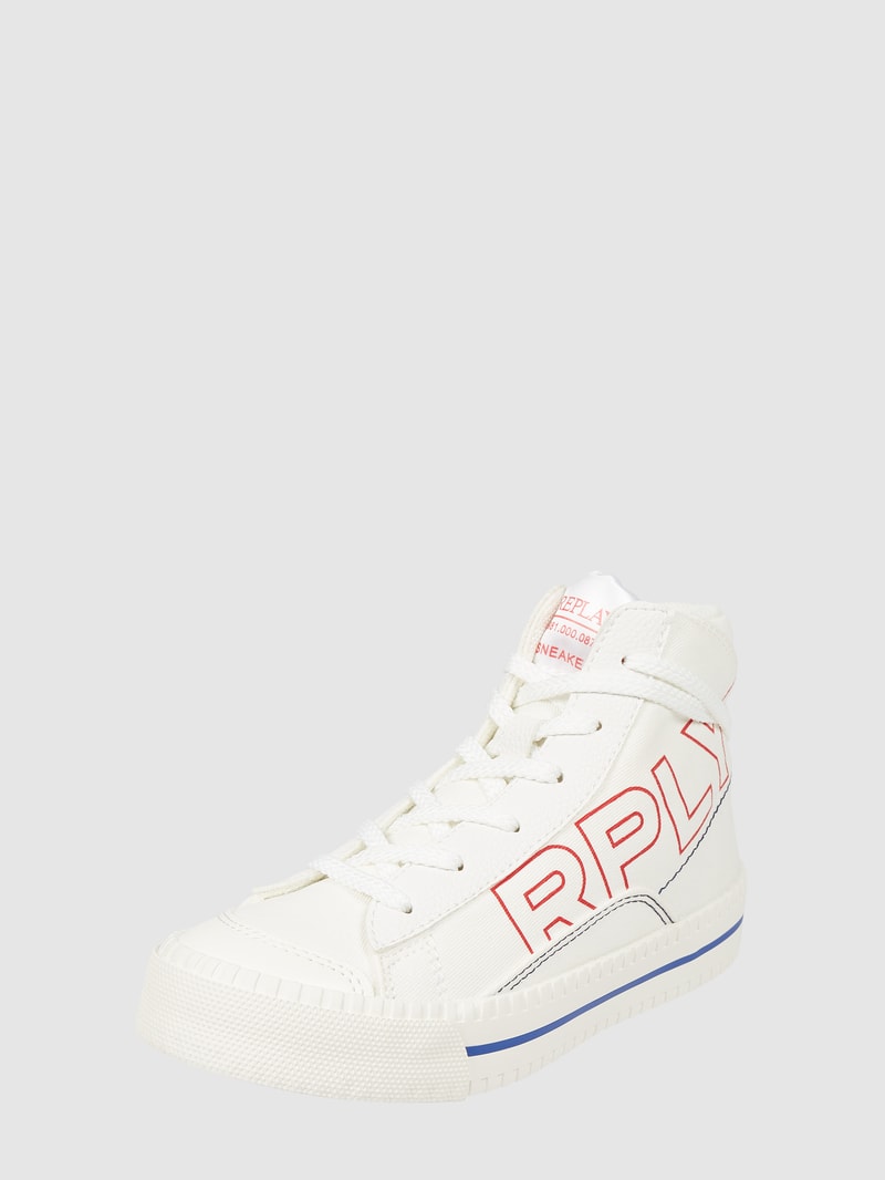 High Top Sneaker aus Canvas in weiß
