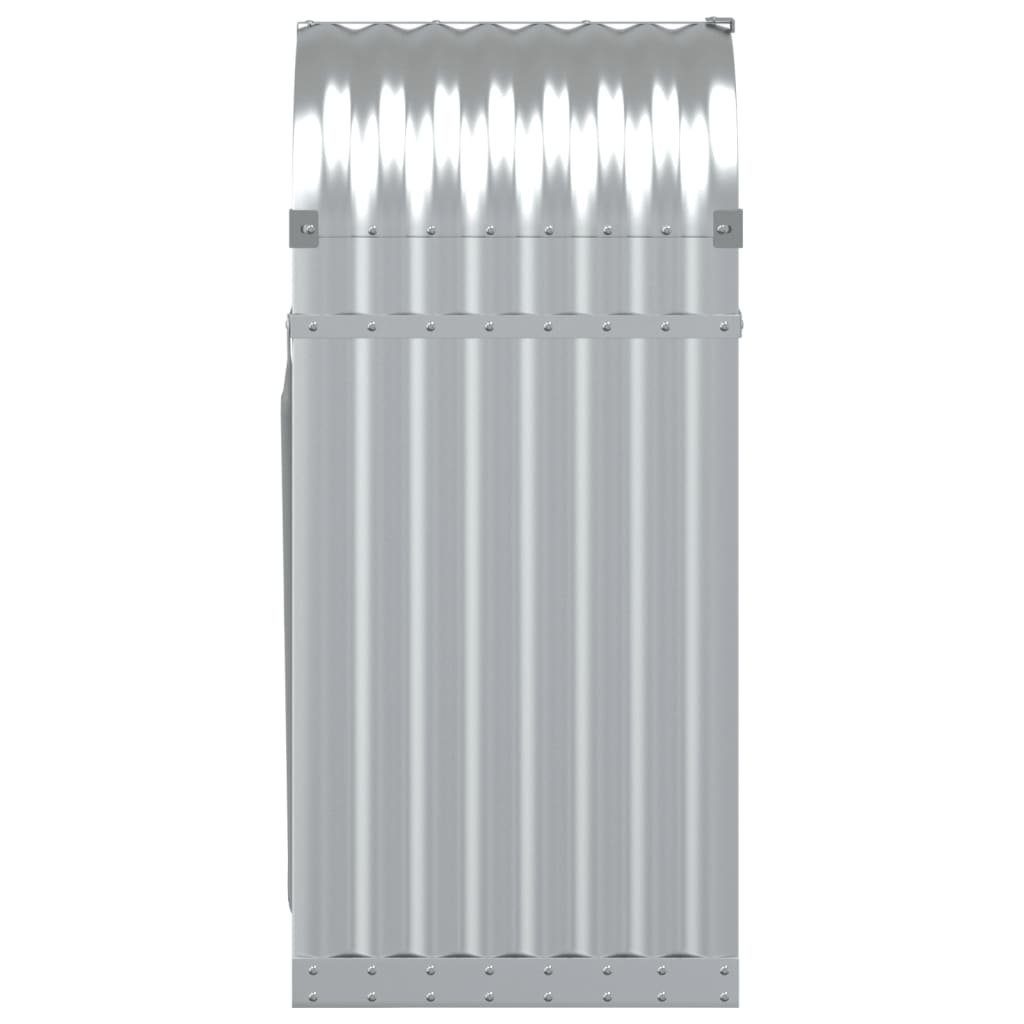vidaXL Kaminholzregal Kaminholzunterstand Silbern 40x45x100 cm Verzinkter Stahl, BxTxH:40x45x100 cm