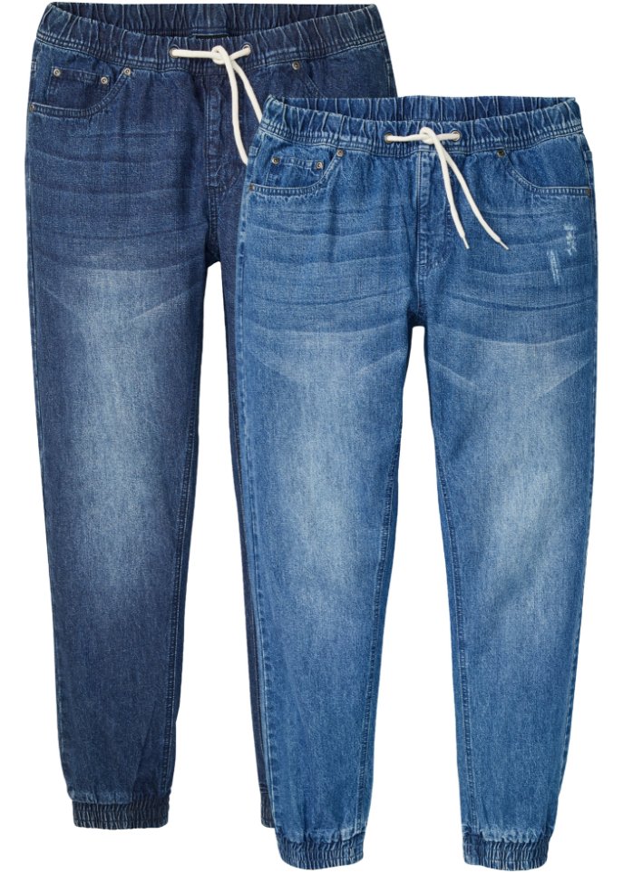 Regular Fit Schlupfjeans, Straight (2er Pack)