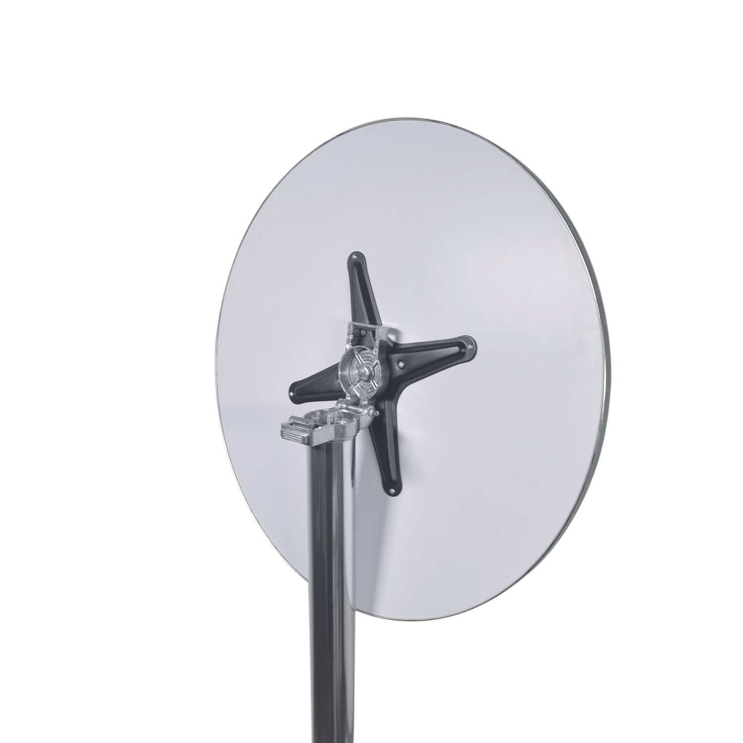 TroniTechnik Klapptisch Stehtisch Bistrotisch klappbar Ø 60cm, Aluminium und Edelstahl (in Weiß aus Aluminium, für Terrasse, höhenverstellbar bis 110cm), 2in1 Ø 60cm, wetterfest