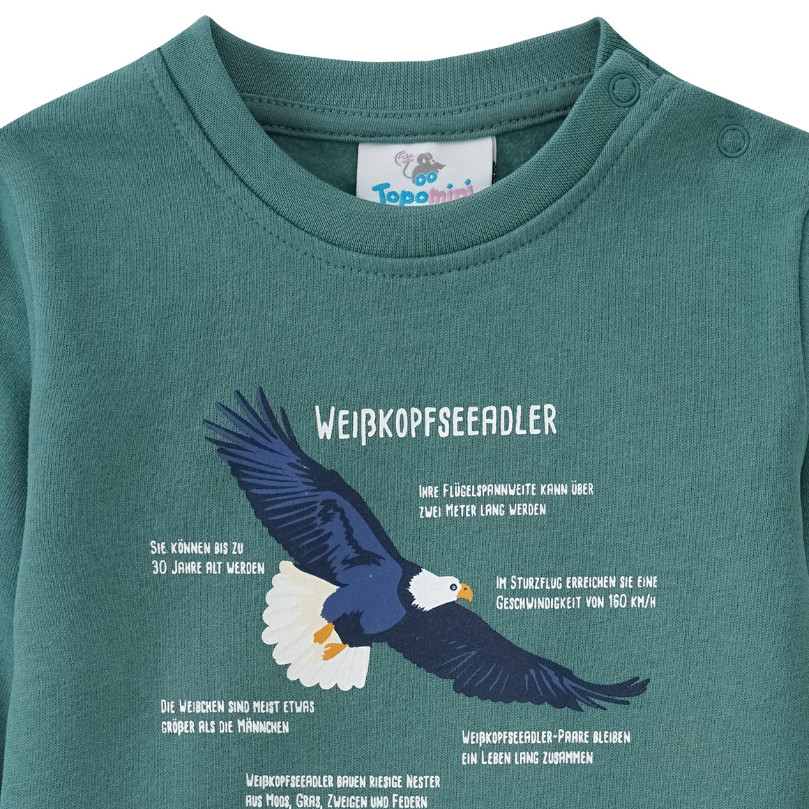 Baby Sweatshirt mit Weißkopfseeadler-Motiv