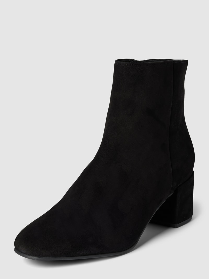 Stiefelette aus Veloursleder in schwarz